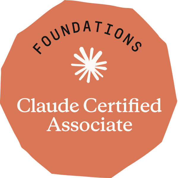 Claude Certified Associate, Foundations badge
